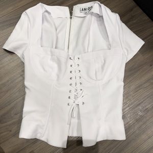 White i.am.gia Evita top